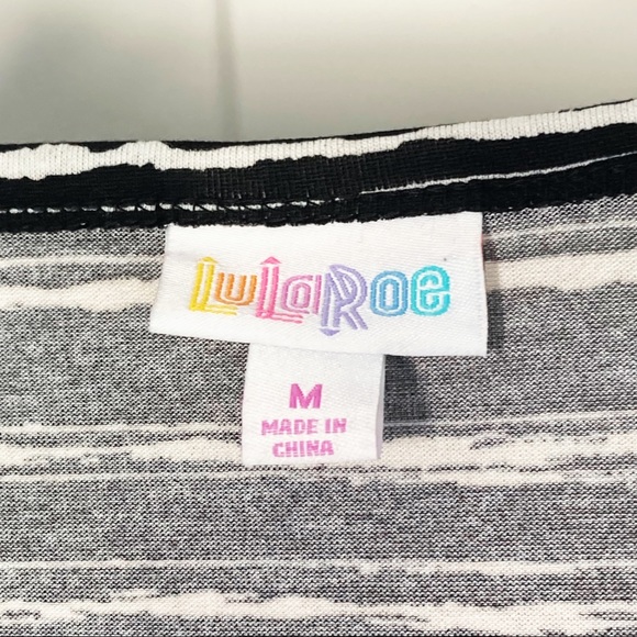 LuLaRoe Irma Tunic Black White Stripe NEW! - Picture 6 of 7